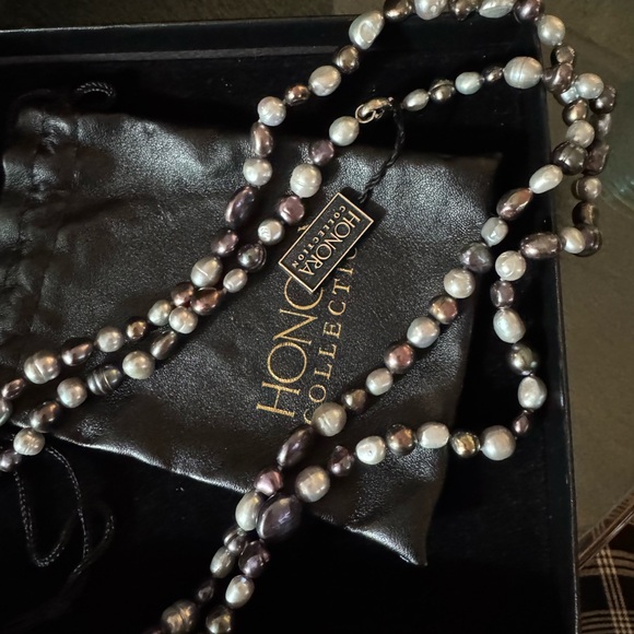 Honora Black and Gray Freshwater Pearl Necklace - Picture 2 of 3
